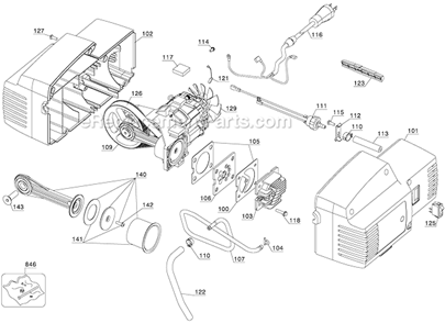 Page B Diagram and Parts List for CF6131-P  Porter Cable Compressor